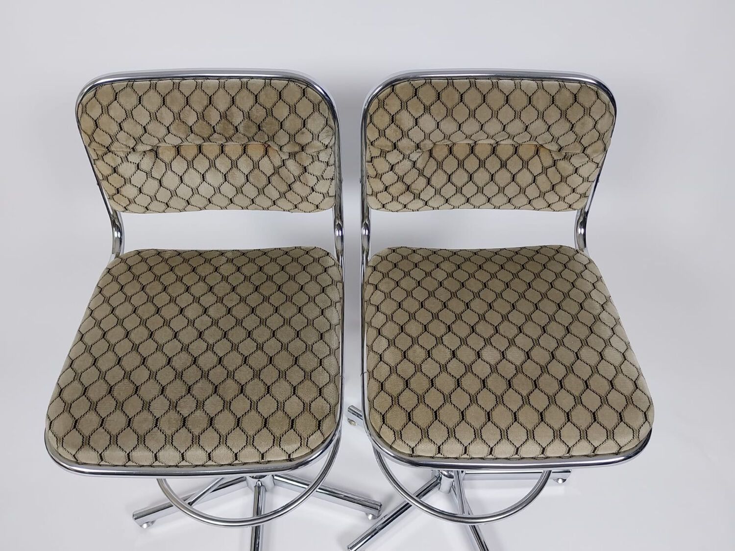 Vintage chrome bar stools