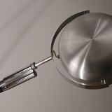 Vintage arc floor lamp with a chrome metal balance, 1970.