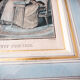 Gravure encadrée "Le petit conseil" par Janinet
