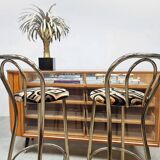 Tabourets de bar vintage en laiton doré du milieu du siècle « éclectiques »