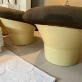 Set of 3 "Mushroom" Armchairs Space Age 1970