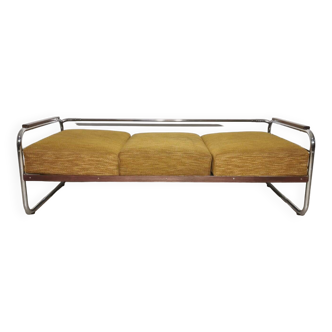 Canapé Bauhaus Chromé par Robert Slezak pour Slezak Factories, 1930s