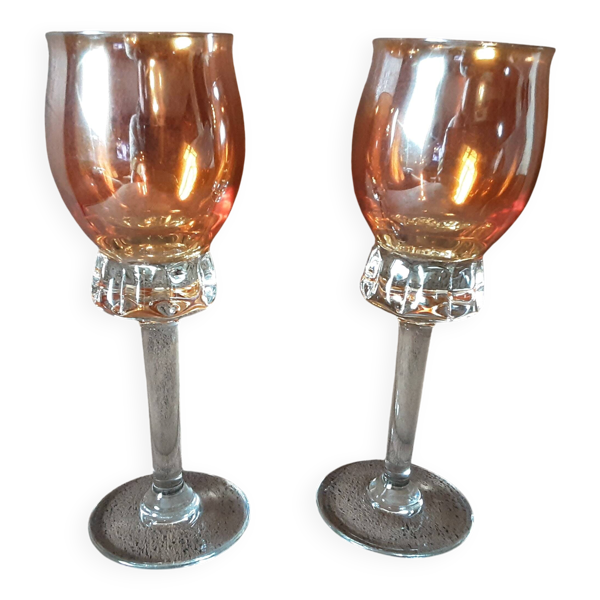 Lot de 2 verres à pied  original