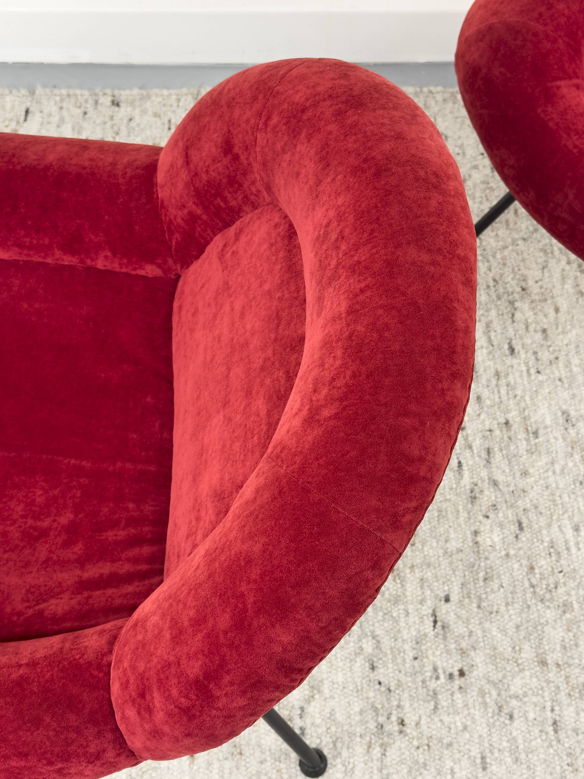 Red Lounge Chairs by Fritz Neth for Correcta, 1950s, Set of 2