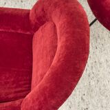 Red Lounge Chairs by Fritz Neth for Correcta, 1950s, Set of 2
