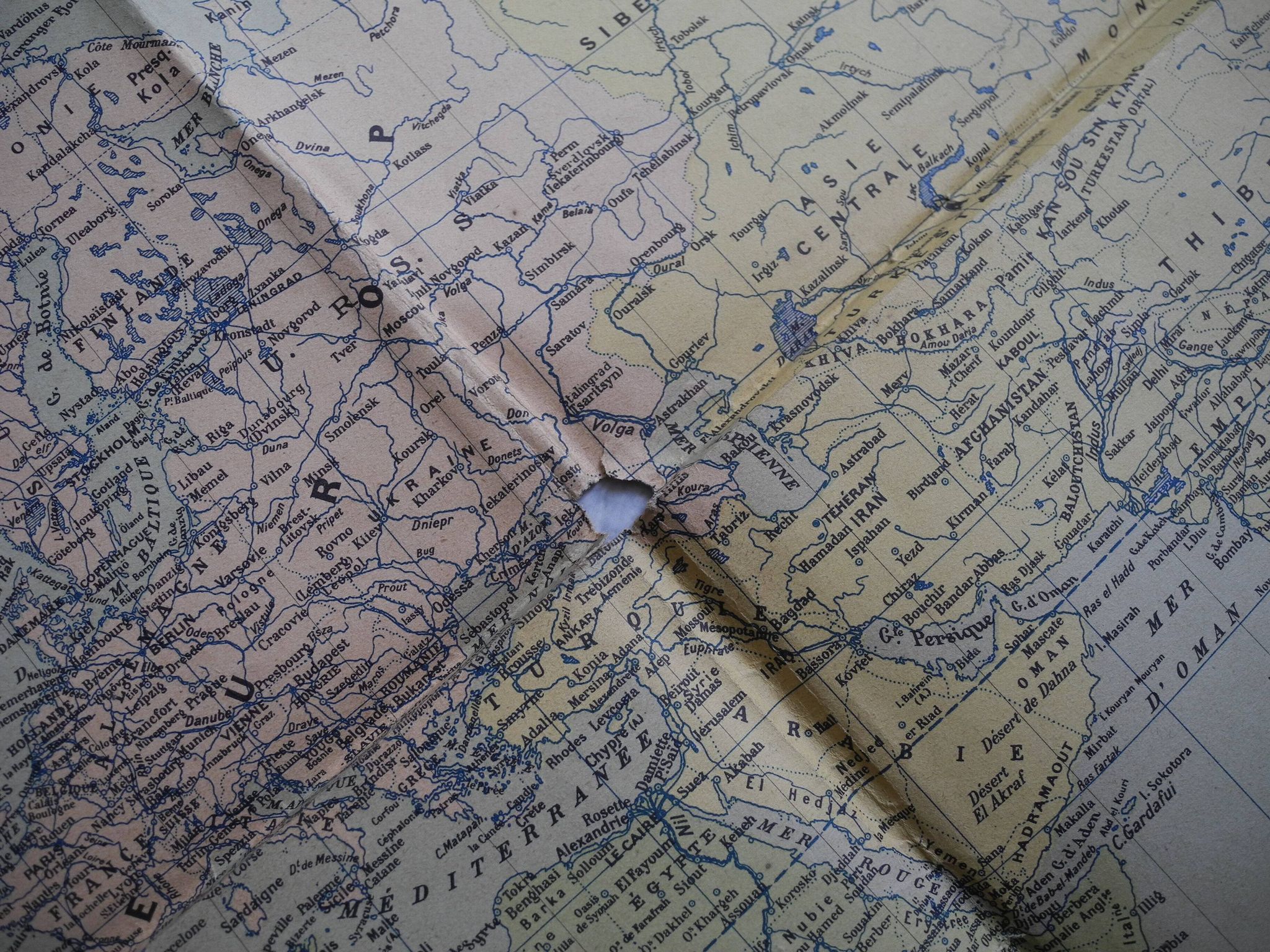Planisphere map time zones blondel paris old french map time zone 30s
