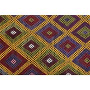 1970s Vintage Turkish Oushak Handmade Wool Cotton Yellow Area Rug 179x237