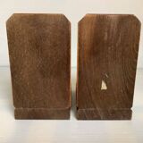 Pair of wooden ball bookends