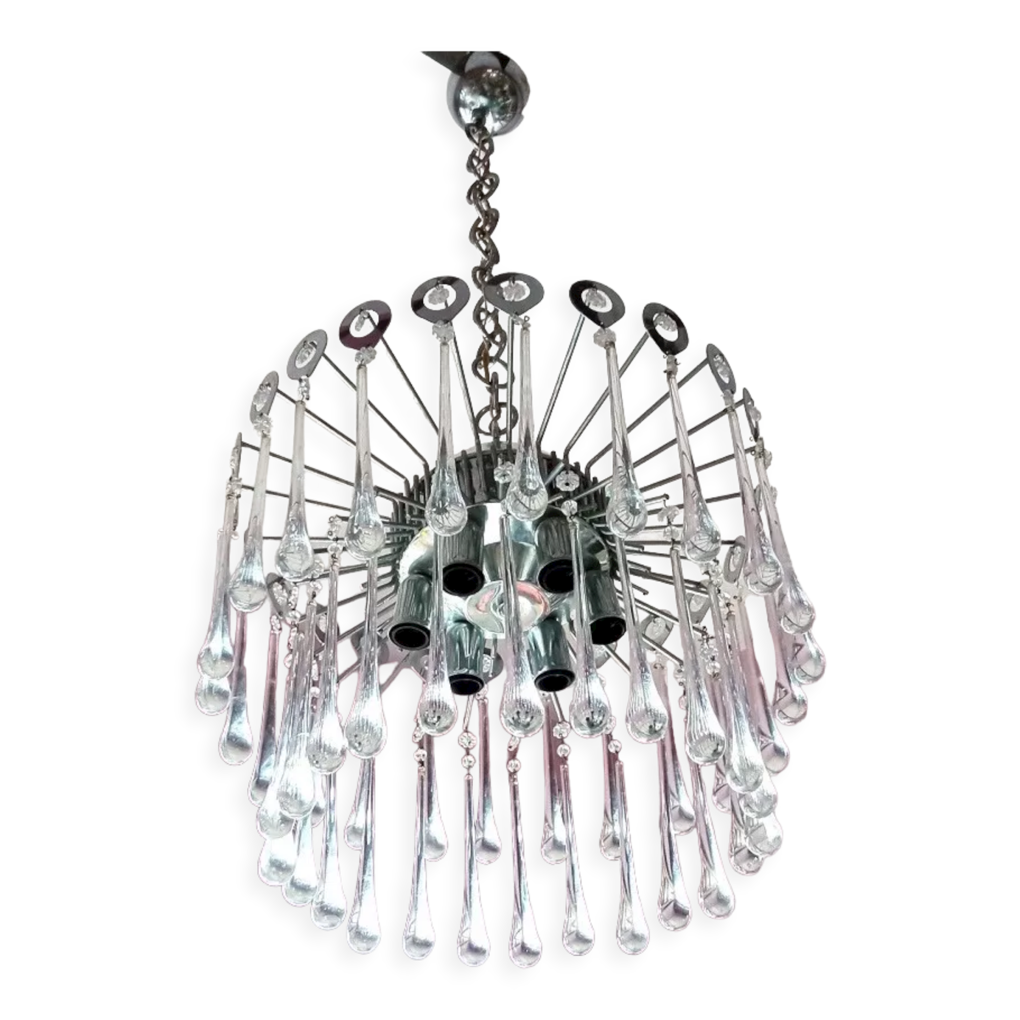 Lustre italien de la cascade de Murano