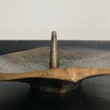 Bougeoir brutaliste en bronze