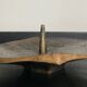 Brutalist bronze candle holder