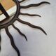 Solid wrought iron sun mirror