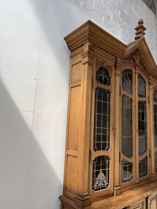 Bibliothèque en deux corps de style Art Déco en chene massif XX siècle