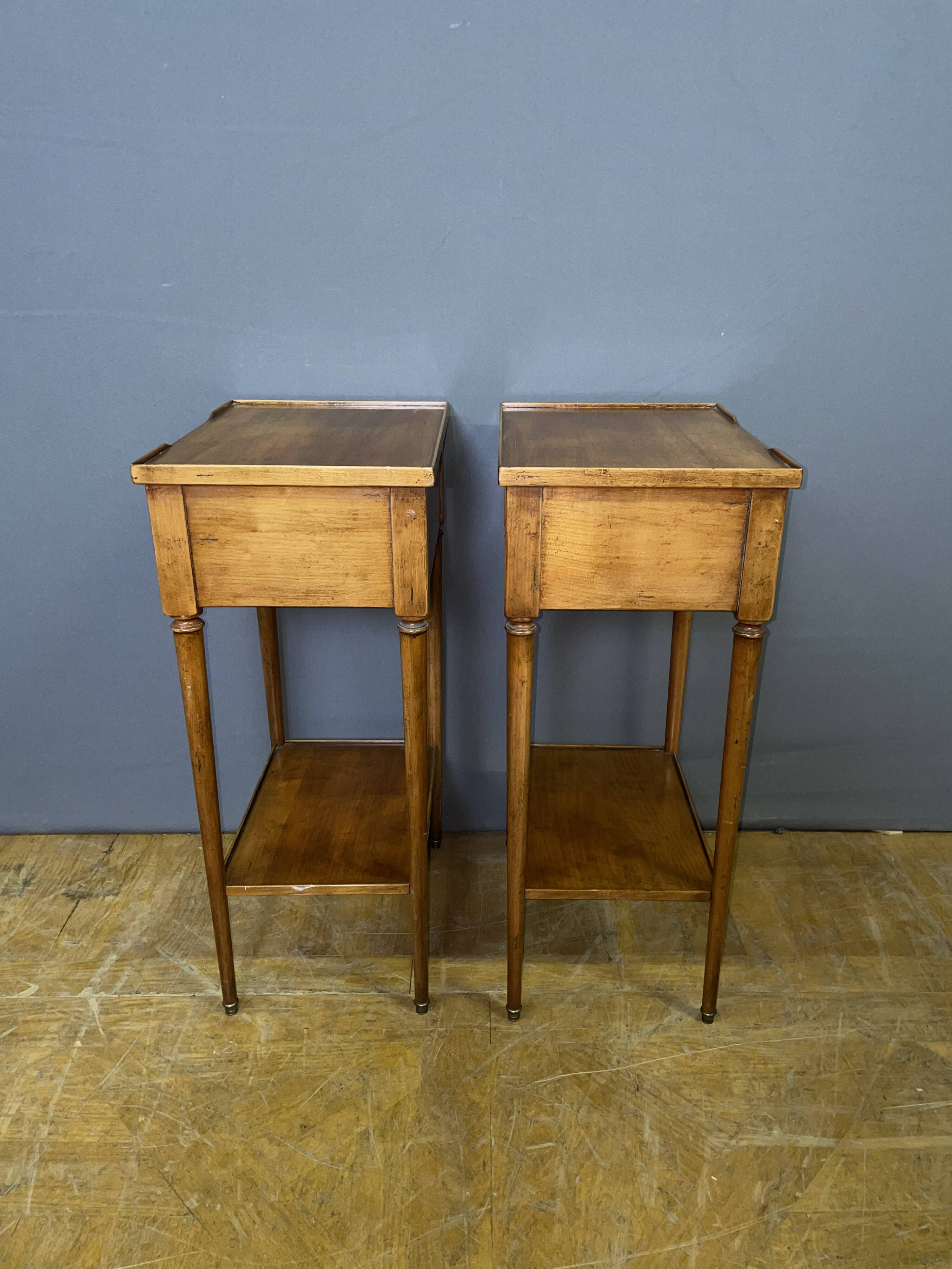 Directoire bedside table in cherry wood