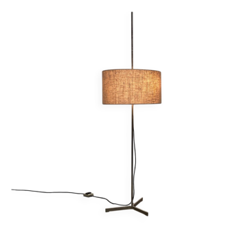 Minimalist German tripod floor lamp from the mid-century, 1960s.