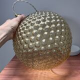 Vintage bubbled glass pendant light