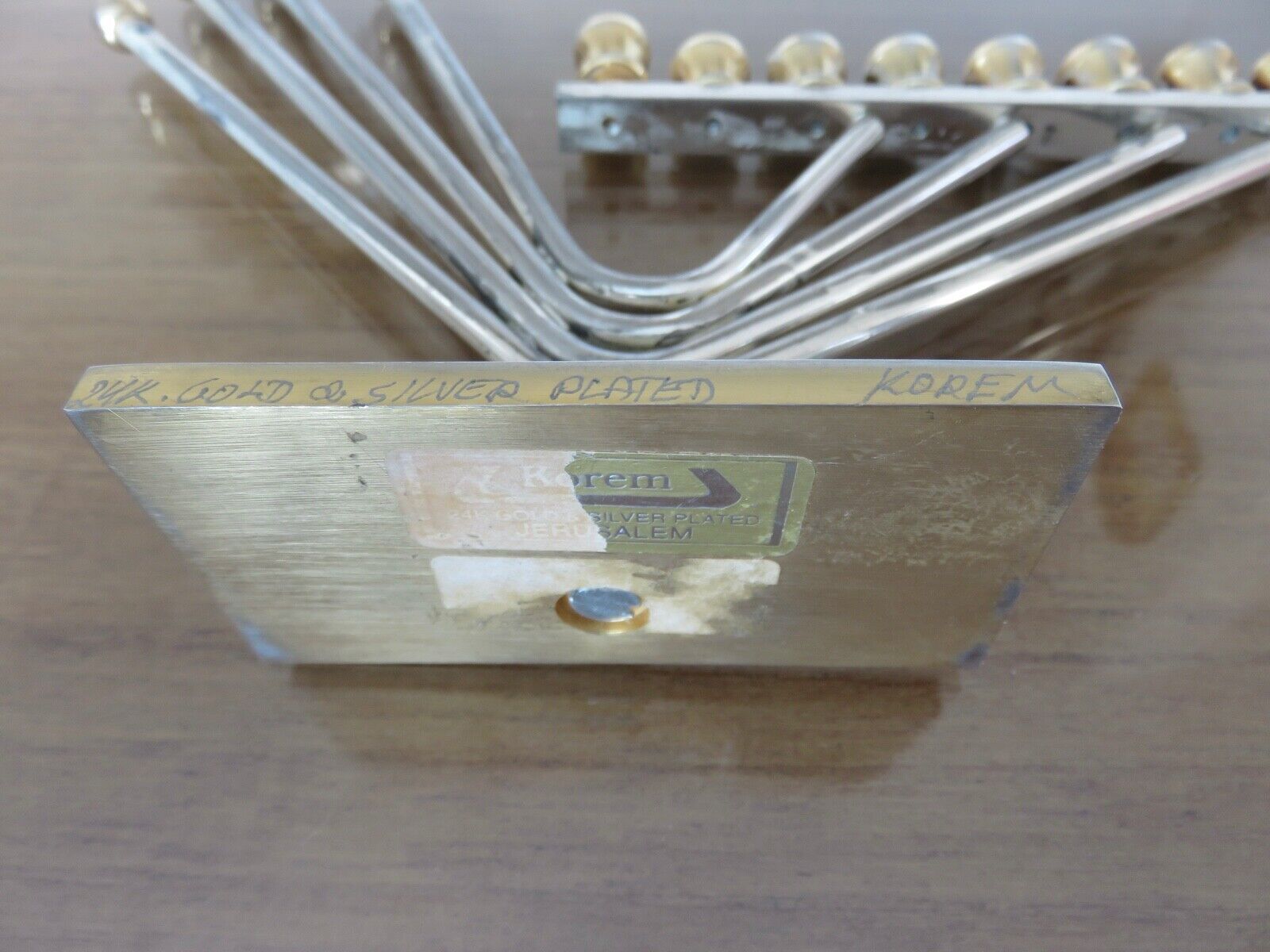Menorah hanukkah candle holder with 9 candles design Korem 1970