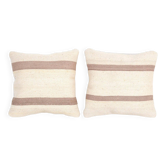 Lot de 2 housses de coussin kilim vintage 41x41 cm