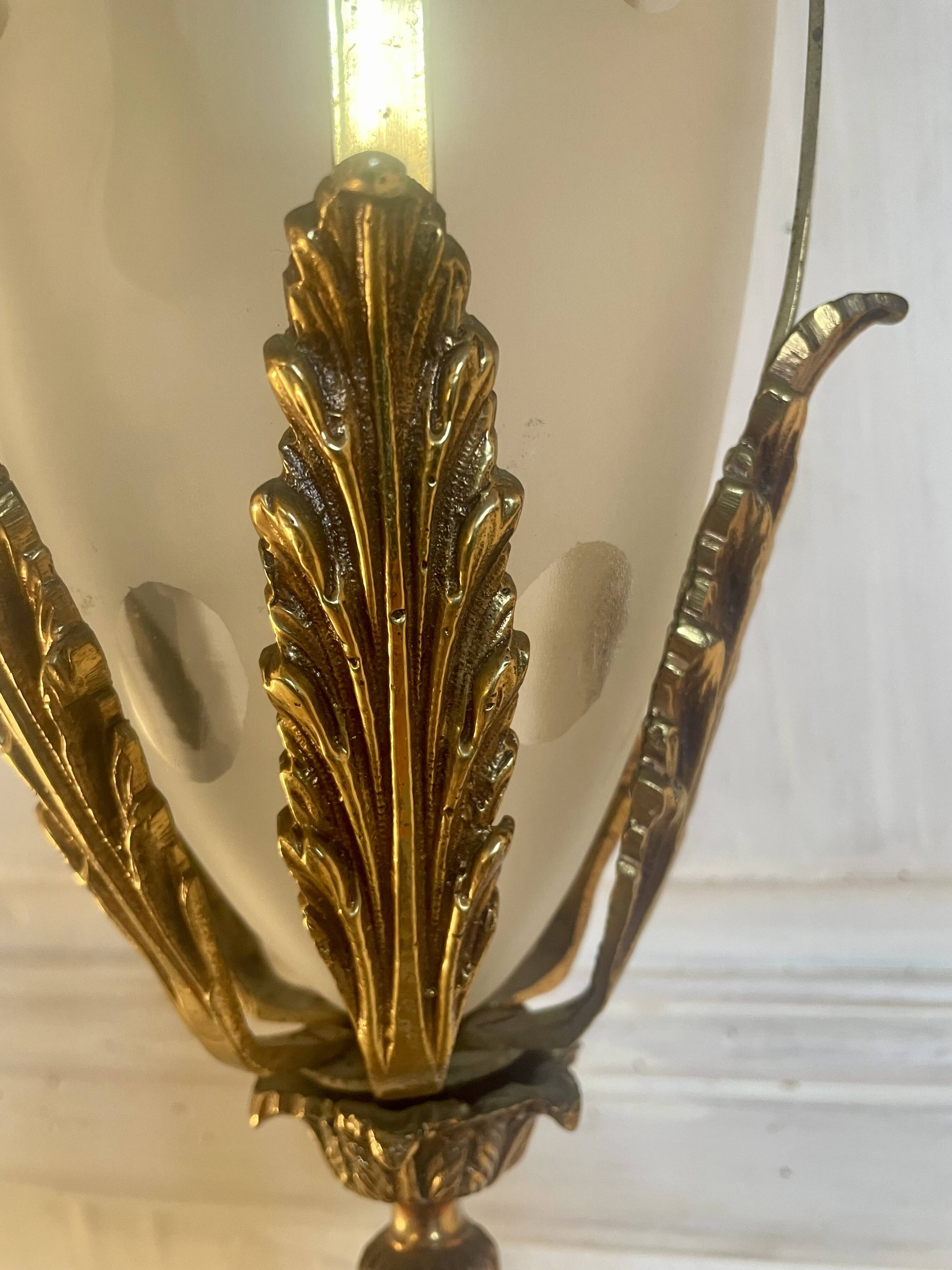 Bronze and polished glass suspension circa 1900