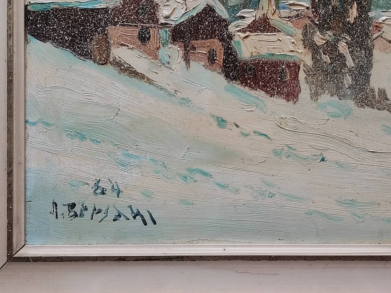 Tableau paysage enneigé