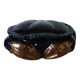 Glazed ceramic crab, M Caugant.