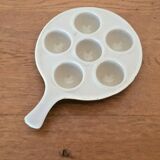 Set of 3 Vintage French Snail Cooking Pots 6 Snail Wells and Handles 3172