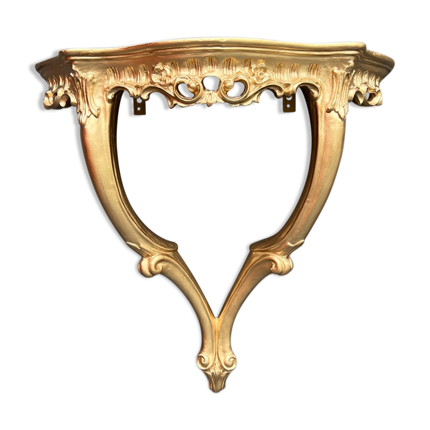Golden wall console, baroque style