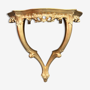 Golden wall console, baroque style