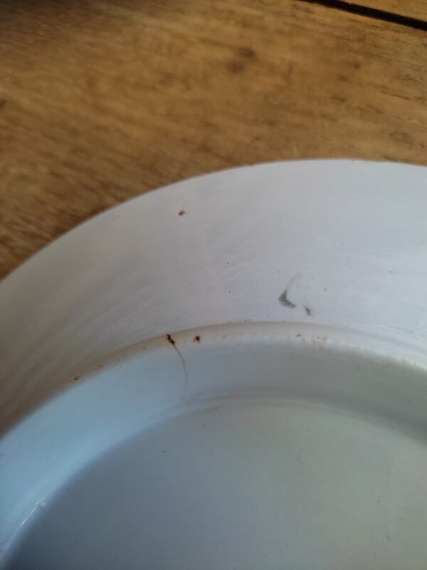 Dish Display blue porcelain cakes Sarreguemines