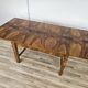 Extendable Art Deco table in olive root