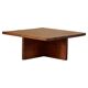 Modern Swedish coffee table in solid pine by Sven Larsson, brutalist, 1970s.