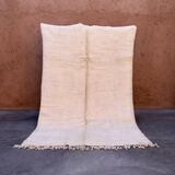 Moroccan rug Beni M'Rirt white - 177 x 264 cm