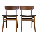2x 60s 70s teak dining chair by Farstrup Møbler Made in Denmark