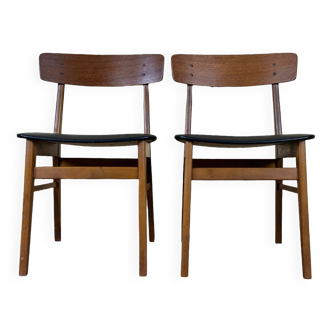 2x 60s 70s teak dining chair by Farstrup Møbler Made in Denmark