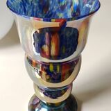 Boho chic iridescent/Iridescent vase. Millefiori. Wilhelm Kralik