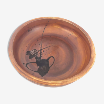Assiette grés plat Vallauris poterie de la colombe céramique française vintage