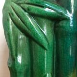 Cache pot barbotine Orchies forme bambou vintage