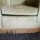 Fringed velvet armchair