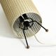 Original 1950s brass tripod table lamp with a perforated metal lampshade