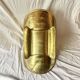 Vintage hammered brass log holder