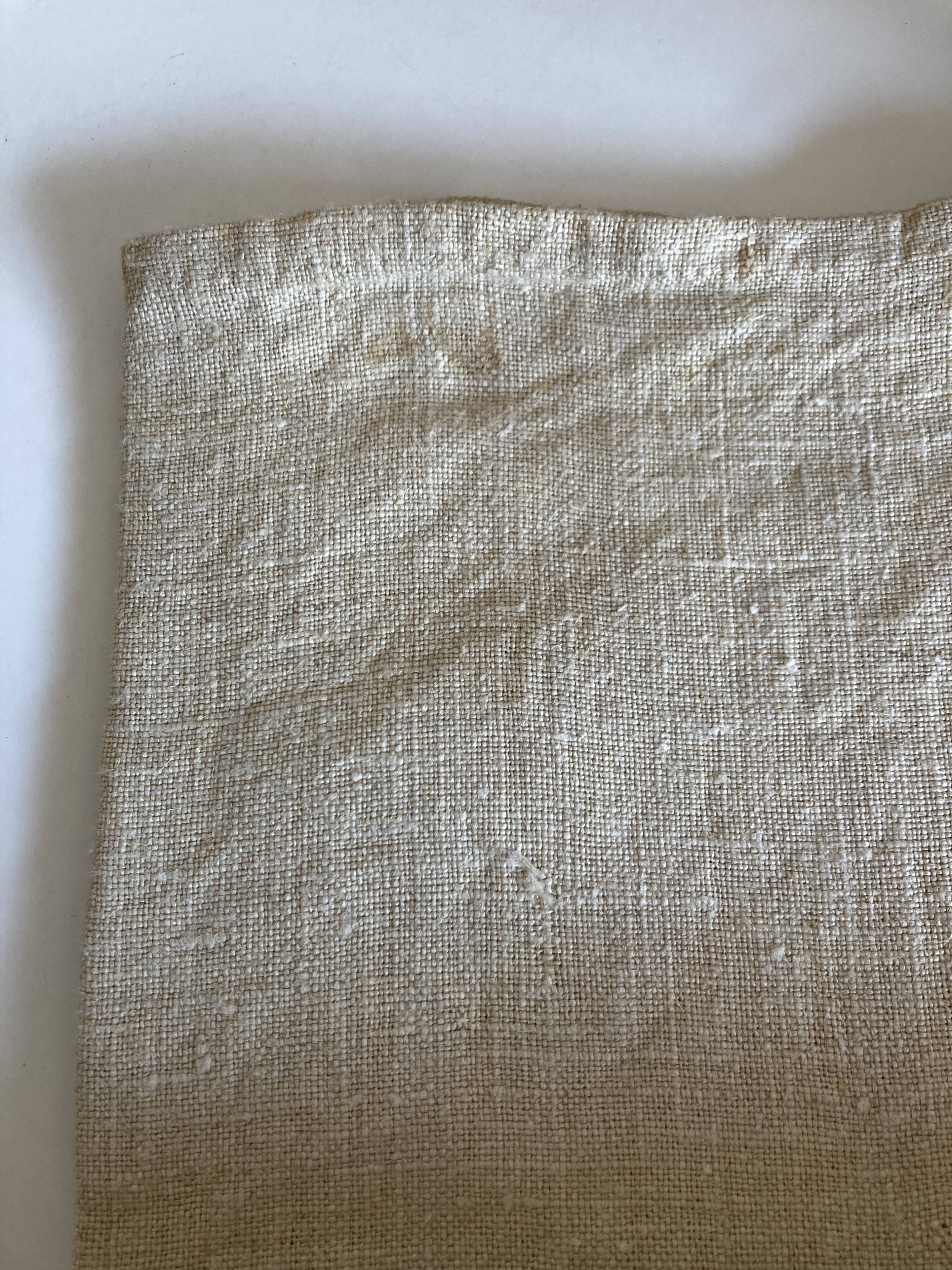 Piece of raw hemp 19th century, reserve linen length 160cm