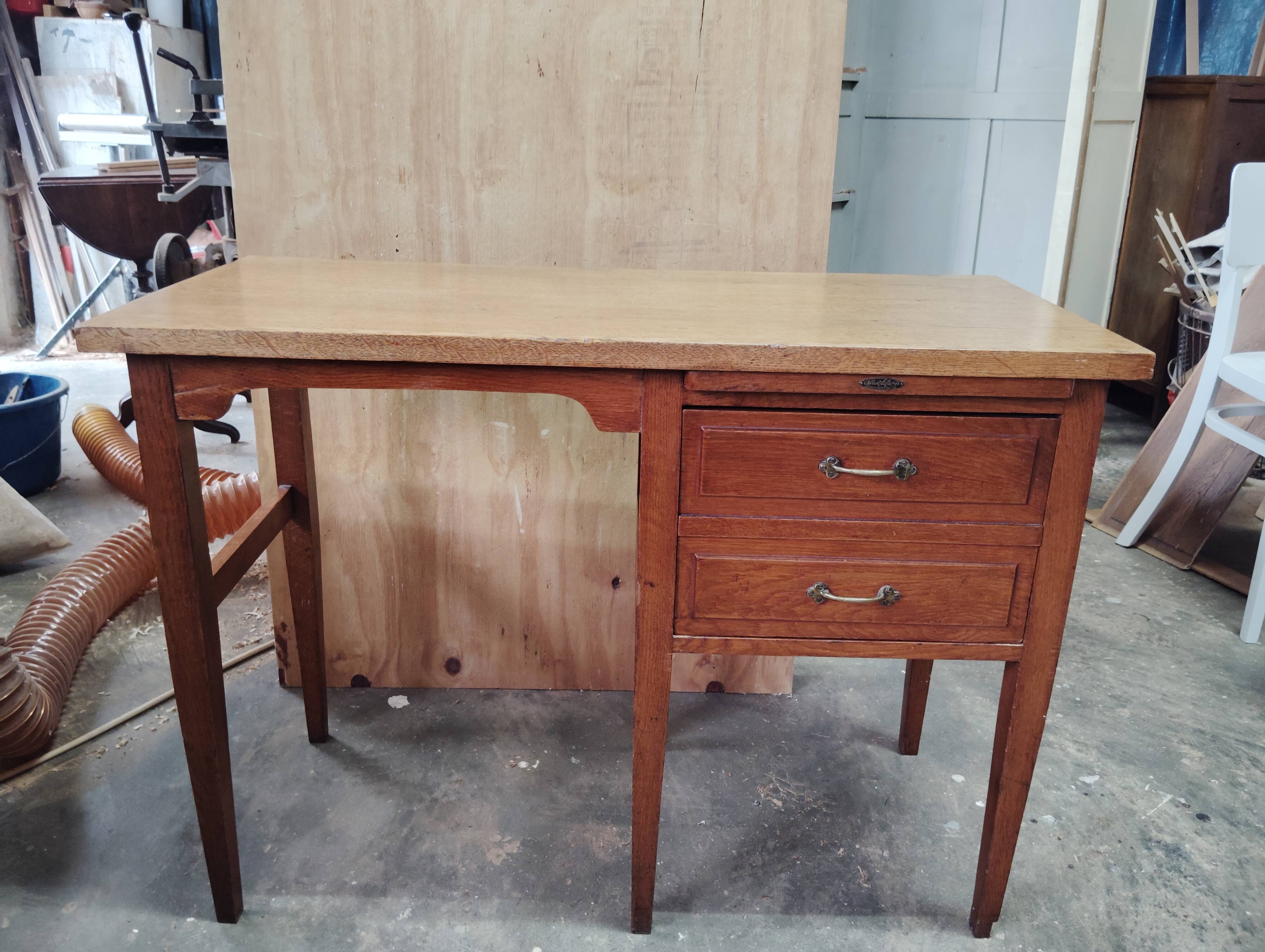 Small vintage oak desk