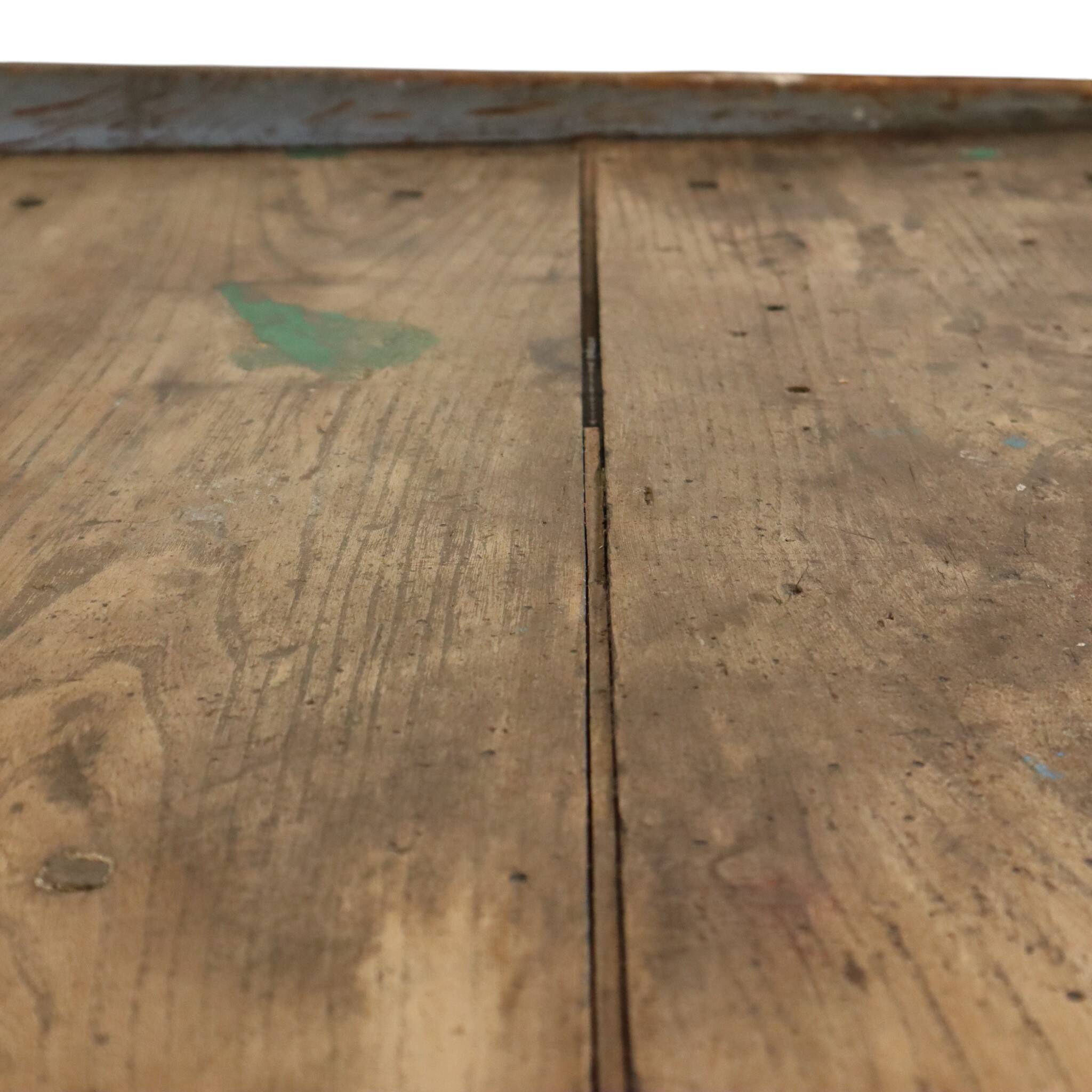 Characterful Old Blue Workbench Sideboard Unique 124cm