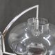 1970s Italian Chrome Plated and Glass Chandelier