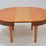Mid-century  Round Folding dining table  by Jindrich Halabala ,Czechoslovakia,1950‘s.