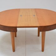Mid-century  Round Folding dining table  by Jindrich Halabala ,Czechoslovakia,1950‘s.