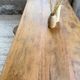 Cherry farmhouse table with spindle legs, 1950s