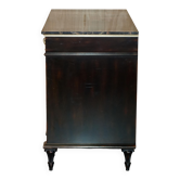 Buffet chinois Chinoiserie contemporain avec dessus en marbre et espace pour mini-frigo