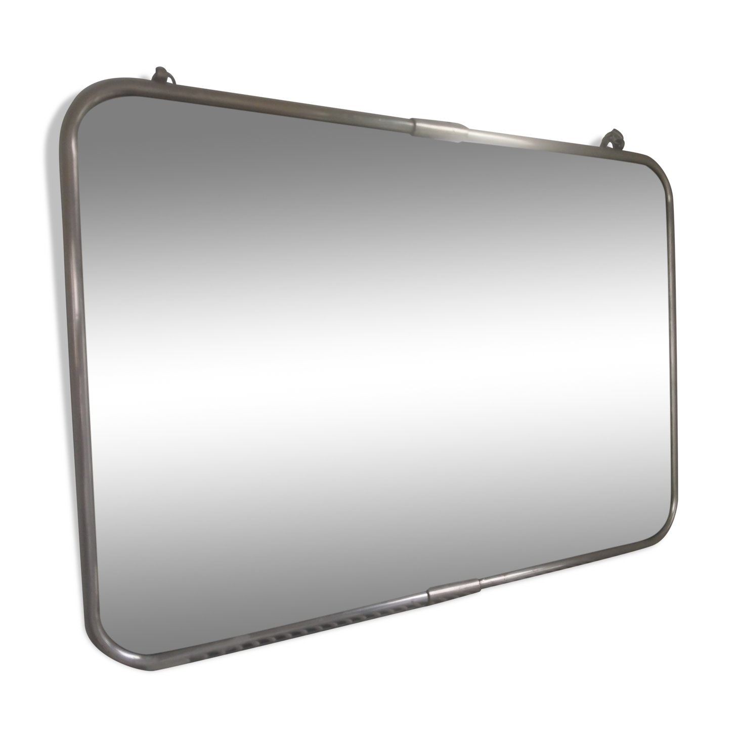 Large barber mirror/rectangular bathroom with metal border 57cm/40cm