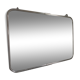 Large barber mirror/rectangular bathroom with metal border 57cm/40cm